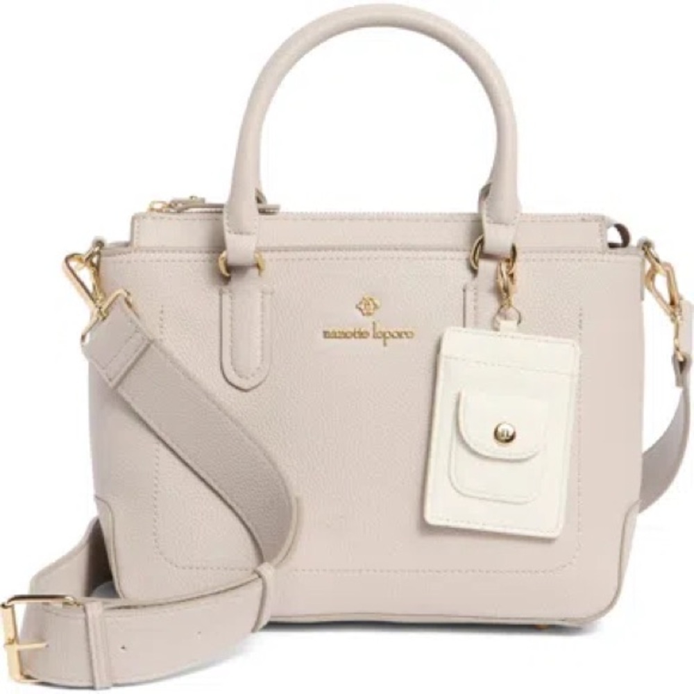 NANETTE LEPORE Convertible Top Handle Satchel In Pearl